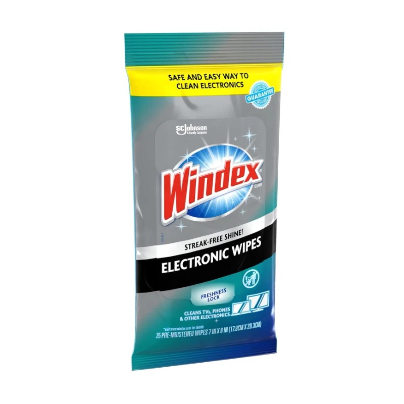 Windex Electronics Wipes Pre-Moistened Clean and Provide a Streak-Free Shine,