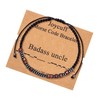 JoycuFF Gifts for Uncle Inspirational Morse Code Wood Bracelets for