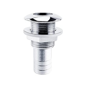 316 Stainless Steel Boat Thru-Hull Fitting Drain for 3/4 inch Interior Diameter Hose