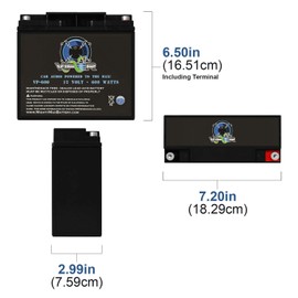 Mighty Max Battery Viper VP-600 600 Watt Audio Battery for Anarchy AC2400.4 2400-watt Brand Product