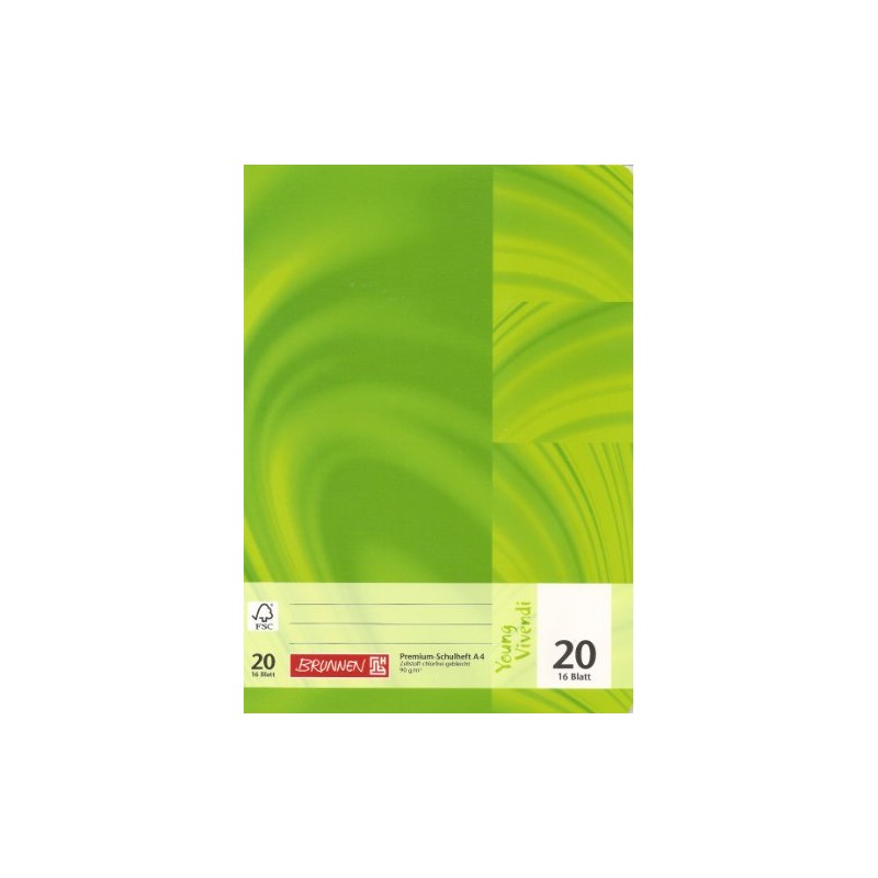 Brunnen Young Vivendi Notebook A4 Lin. 20 16 Sheets Chlorine-Free
