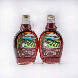 Cherry Republic Cherry-Infused Maple Syrup - 100% Pure Michigan Maple Syrup Plus 100% Michigan Tart Cherry Concentrate (8 oz Bottle, 2-Pack)