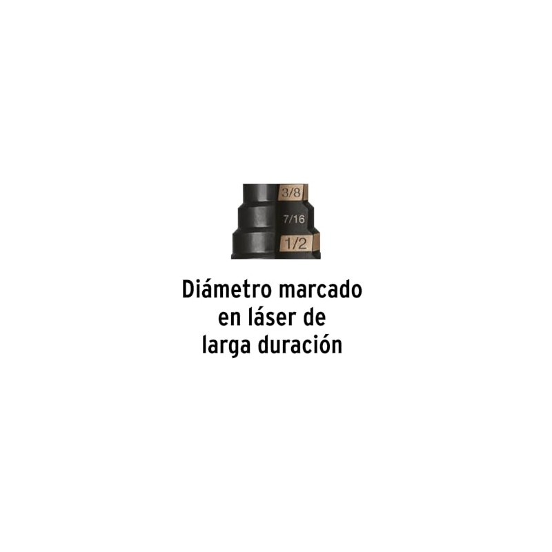 Truper JBES-3, Juego de 3 brocas escalonadas de óxido negro
