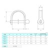 Mizumoto Machine Manufacturing B-3127 YSW-4 Stainless Steel Wide Plate Shackle