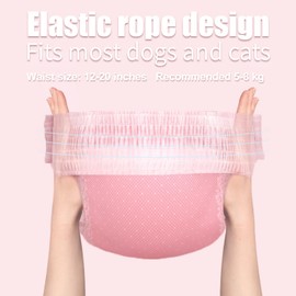 Dog Diapers Female,Disposable 10 Pcs Stretchy Dog Diapers,Cat Diapers for Female Cats,Size M Leak-Proof Pull-ups,Doggy Diapers for Dogs Female in Heat,Dog Period, Incontinence, Training