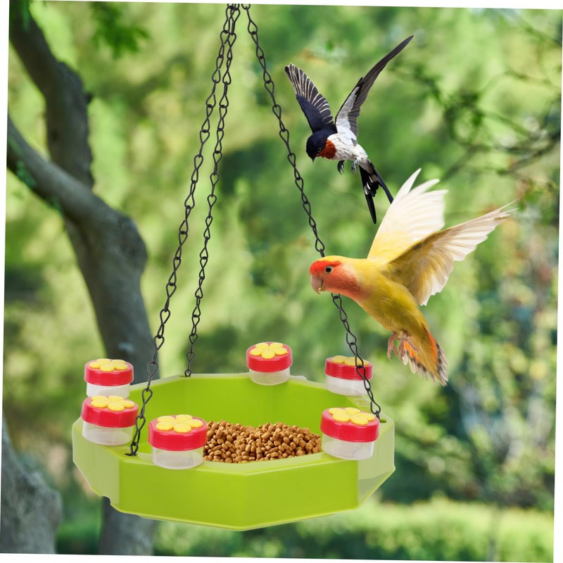Kisangel Elegant Design 1 Set Hanging Bird Feeder Tray Hummingbird