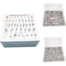 YICBOR 42Pcs Presser Foot Set Sewing Machine Presser Feet with Manual Fit Singer, Brother, Janome, Elna, Toyota, New Home, Simplicity, Necchi, Kenmore and Other Low Shank Sewing Machines