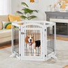 Yaheetech 32-inch Tall Dog Gate with Door Extra Wide Pet