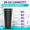 -6 PACK- Shaker Cups for Protein Shakes 28 oz 6