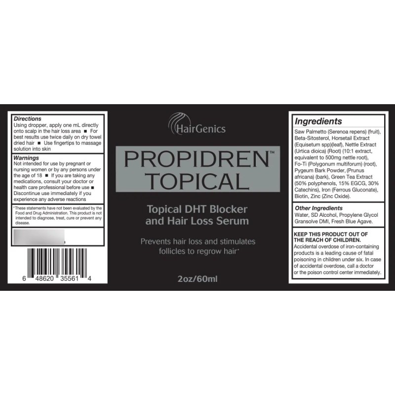 Propidren By Hairgenics Suero De Crecimiento De Cabello