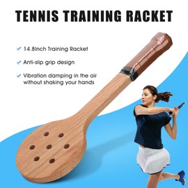 Tennis Pointer Spoon Practice Batting Accurately Good Control Improve Responsiveness Wooden Tennis Training Racket for Outdoor Indoor