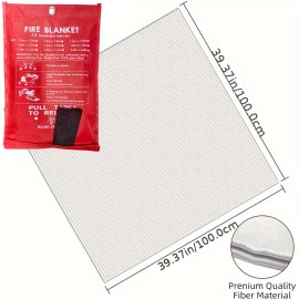 4PCS 100% Fiberglass Fire Suppression Blanket Emergency Fire Blanket for Kitchen, Campingcolor: Light Grey, size: M, accessory type: stove burner mat