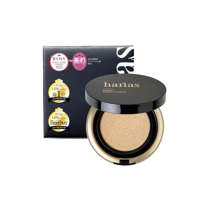 HARIAS ハリアス (公式) クッションファンデーション クッションファンデ SPF50+ ナイアシンアミド 医薬部外品 美容液 ファンデーション