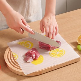 Disposable Plastic Cutting Board with Integrated Sliding, Large Cutting Mats for Kitchen, Outdoor Camping, BBQ, Totally Food Safety - Lemon
