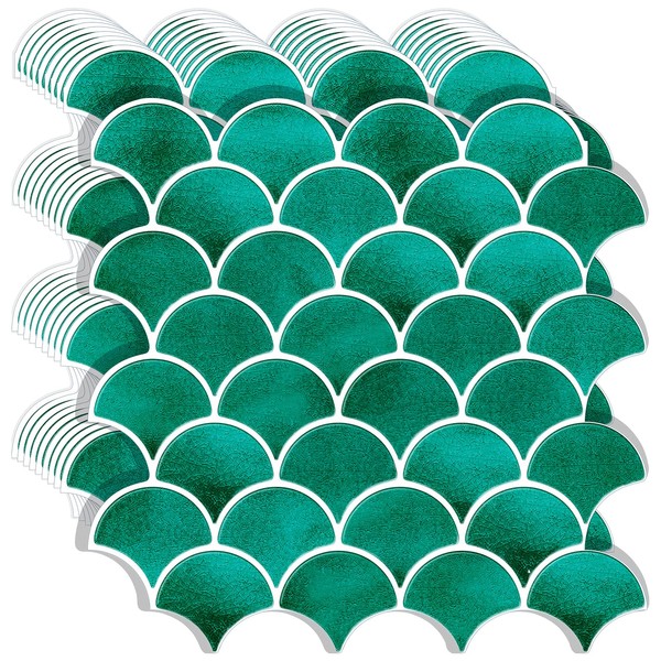 AdoDecor Peel and Stick Fish Scale Tile for Kitchen and