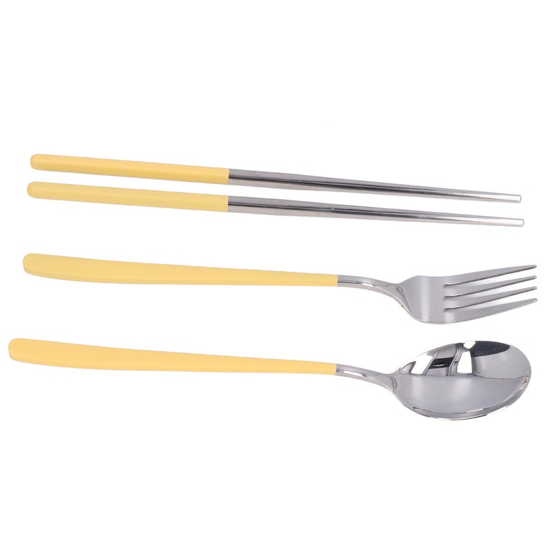 304 Stainless Steel Fork Spoon Chopsticks Set Flatware Reusable Utensils