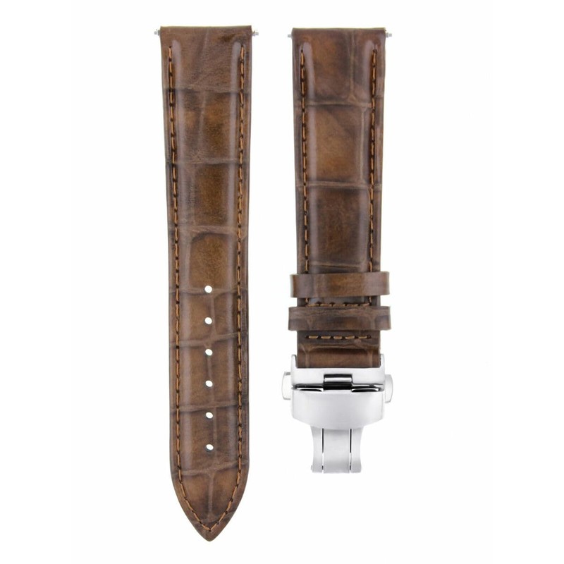 Ewatchparts 22mm Leather Watch Band Strap Compatible With Montblanc 4810