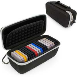 CASEMATIX Game Case Holder Compatible With Gameboy Color and Original Gameboy Cartridges, Fits 22 Game Boy Games In Protective Impact Resistant Carrying Case