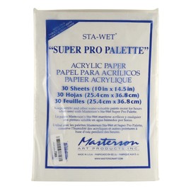 Masterson Sta-Wet Pro Palette Acr Paper Pack of 30