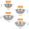 AKOLAFE Thickened Metal Colander with Handle Set of 4 Stainless