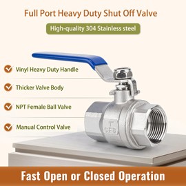 SKLSSVF 2 Inch NPT Ball Valve 2 Pack, Female to Female Shut Off Valve