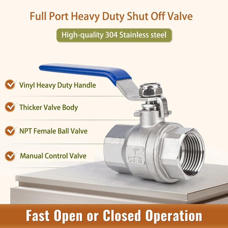 SKLSSVF 2 Inch NPT Ball Valve 2 Pack, Female to