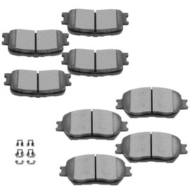 BRAKEUS Front Rear Quiet D908 D885 Brake Pads Kits Replacement For 2002-2006 For Toyota For Camry