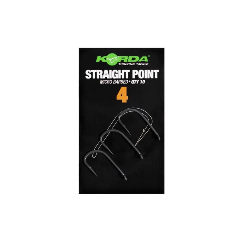 Korda Straight Point Micro Barbed Qty 10 (Size 4)