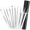Pimple Popper Tool Kit,10 Pcs Professional Blackhead Remover Comedones Extractor