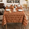 Horaldaily Fall Tablecloth 60×84 Inch Rectangular, Caramel Soft Plush Faux