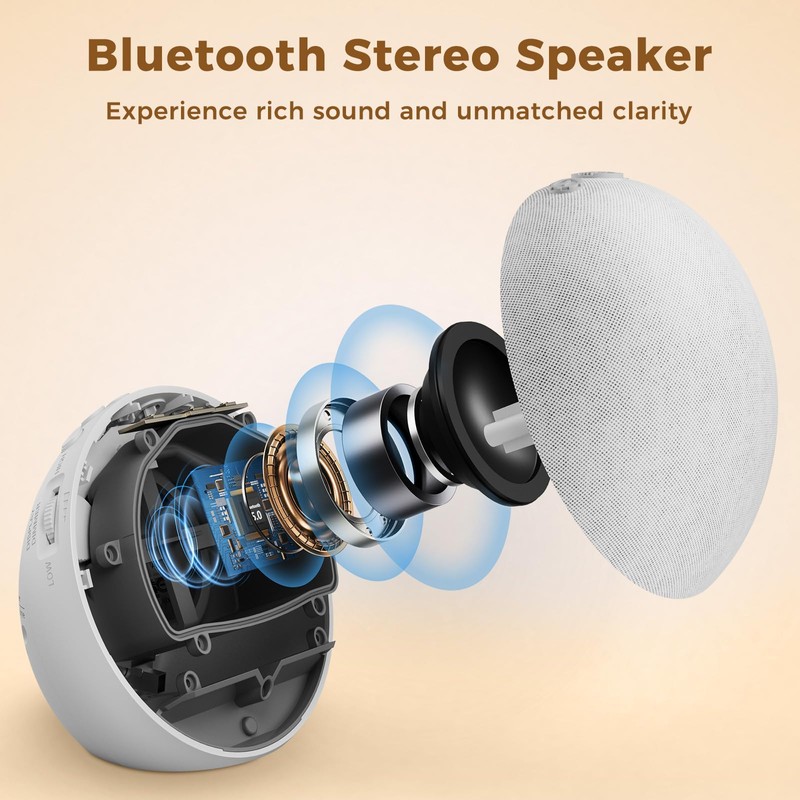 Sound Machine Alarm Clock for Bedroom: 25 Natural Sleep Sounds