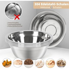 JUJOYBD Pack of 4 Stainless Steel Bowls, 380 ml, 14 cm Diameter, Pet Bowls for Cats or Small Dogs, Replacement Bowls for Raised Cat Bowl, Feeding Station