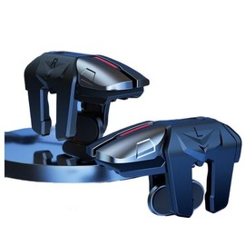 LTG コントローラー スマホ 高速射撃 コントローラ 動画 スマホ アイフォン ゲーム 2本指 4つボタン 連打 モバイル 2個 クリップ式 シリコン シューティングゲーム 7987108