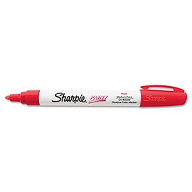 Sharpie 35550 Permanent Paint Marker Medium Point Red
