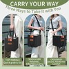 Foyego Drink Carrier Bag with Handle and Strap, 4 Compartment,