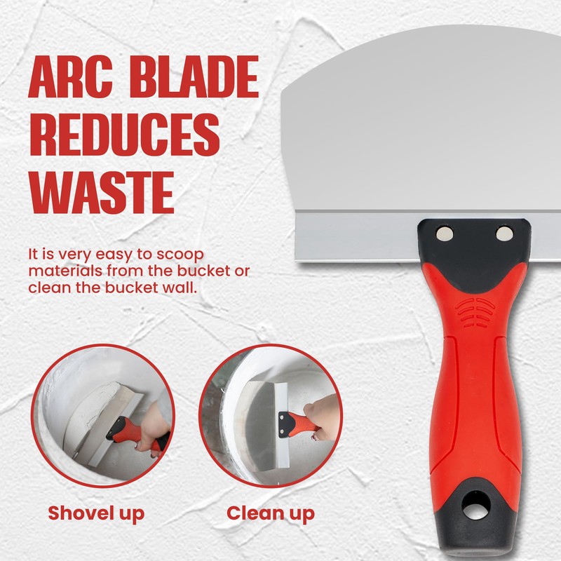 Fishark 6.5" Curved Bucket Scoop for Drywall & Plaster -