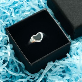 Ushiny Vintage Heart Ring Silver Engagement Ring Open Rings Adjustable Ankle Ring Jewelry for Women and Girls, Silver