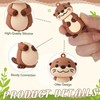 Sureio 48 Pcs 3D Silicone Otter Keychain Bulk Otter Stuff