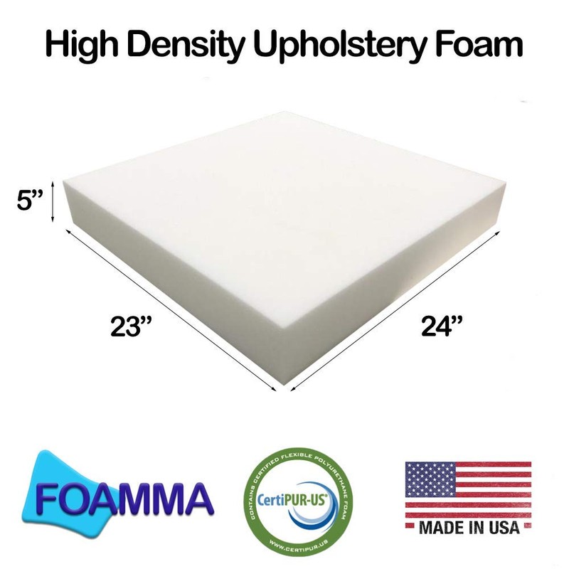 FOAMMA 5" x 23" x 24" High Density Upholstery Foam