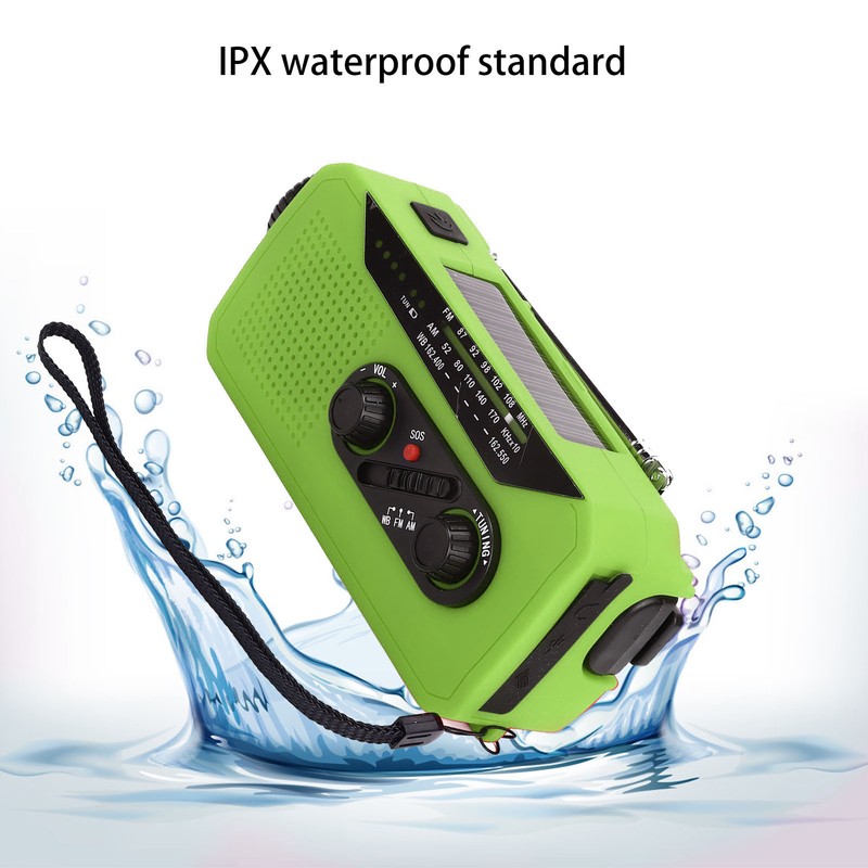 Emergency Radio Hand Power Generation Solar Radio with LED Flashlight
