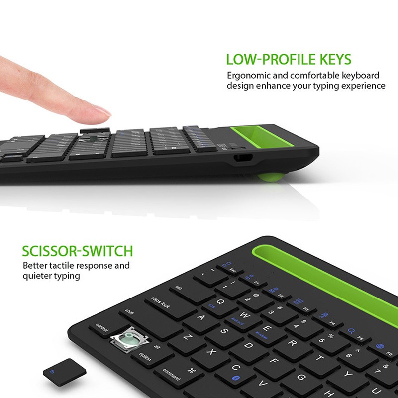 Card Slot Wireless Keyboard 78 Keys Dual Channel Sensitive Light