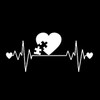 FAM Autism Lifeline Heartbeat - Die Cut Vinyl Decal For