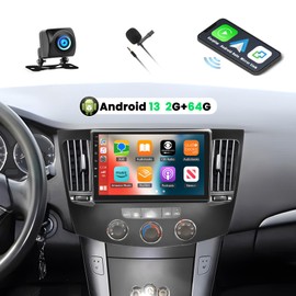 [2G 64G] Android 13 Car Stereo Radio for Hyundai Sonata NF 2009 2010 Wireless Apple Carplay&Android Auto GPS Navigation, 9” Touchscreen Bluetooth Hi-Fi Audio/Mirror Link/WiFi/SWC/USB+Backup Camera&Mic