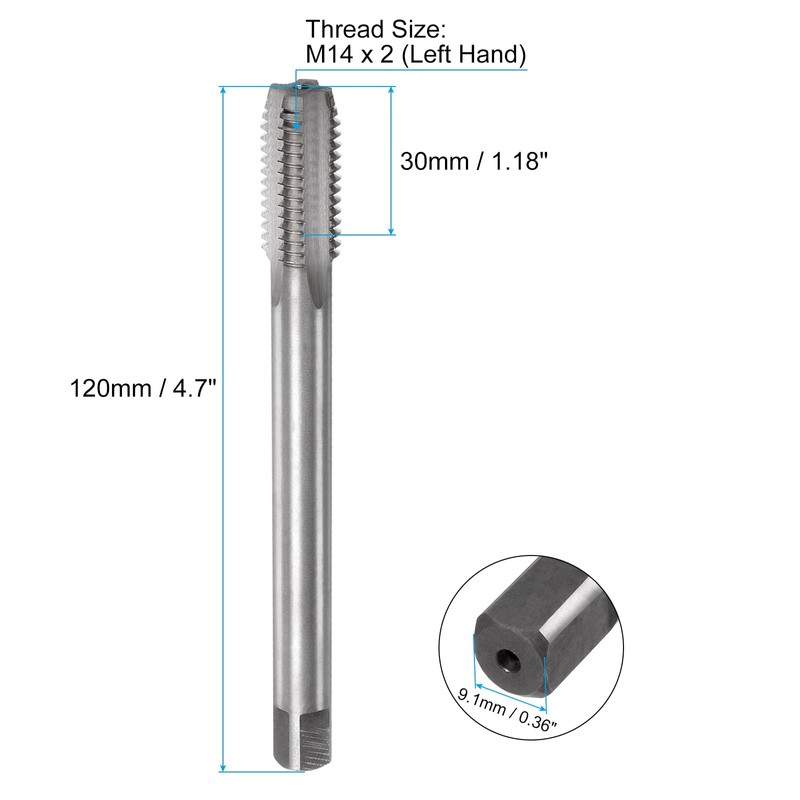 QUARKZMAN Metric Tap M14 x 2 H2 Left Thread 120
