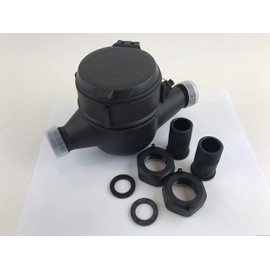 DAE MJP-75 NSF61 Non Lead Potable Plastic Water Meter, 3/4" NPT Couplings, Gallon