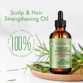Rosemary Oil 60 ml, Pure and Natural Rosemary Oil for Hair Growth, Treatment for Damaged Hair