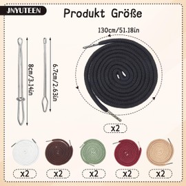 12 Pezzi Cordoncino per Pantaloni da Jogging, 130 cm Corde di Ricambio, 6 Colori Cordoncino per Pantaloni Coulisse per Pantaloni Felpe Cappuccio Giacche Sportive