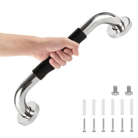 sunzone Shower Grab Bar 12 Inch Stainless Steel Bathroom Shower Handle Grab Bar for Bathroom Safety Handrail Support Support Elderly Disabled Seniors