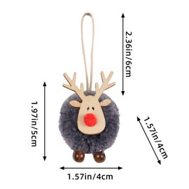 Pack of 8 Christmas Tree Pendants, Reindeer Pendants, Wool Felt Christmas Pendants, Wooden Christmas Pendant Set, Christmas Tree Ornaments, Christmas Decoration