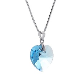 KRUCKEL Pure Loving Heart White Gold Plated Necklace Made with Austrian Crystal 5031018